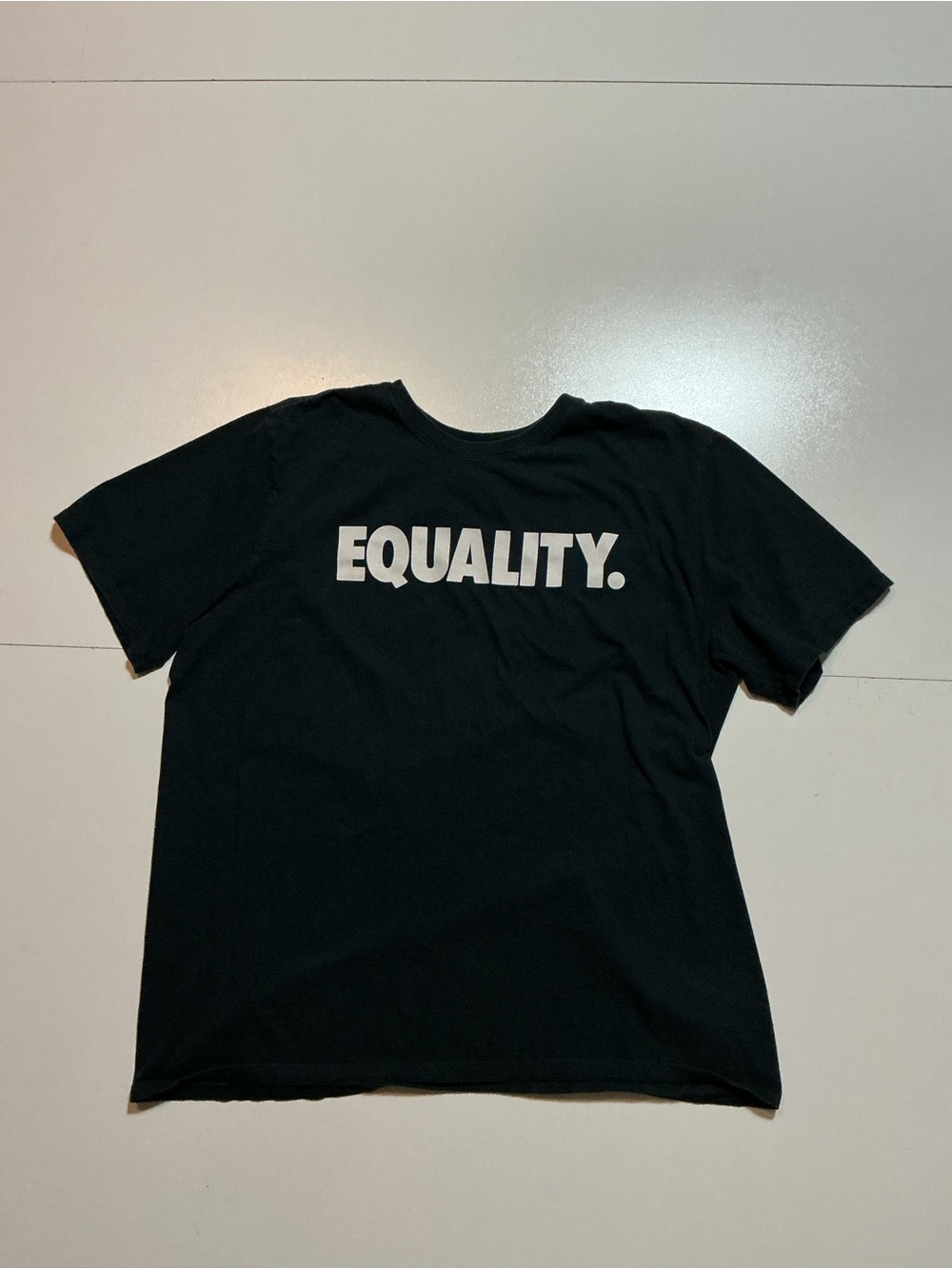 Nike Athletic Cut Equality Graphic Black Short Sleeve Crewneck T-Shirt